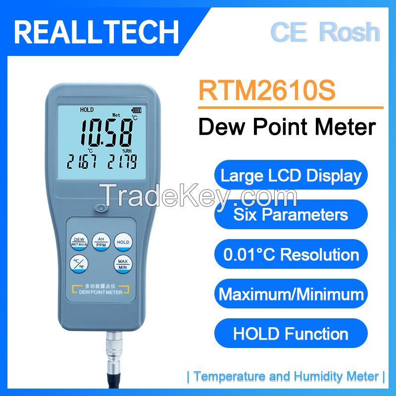 RTM2610S Digital Dew Point Meter Pipeline Gas Humidity Tester