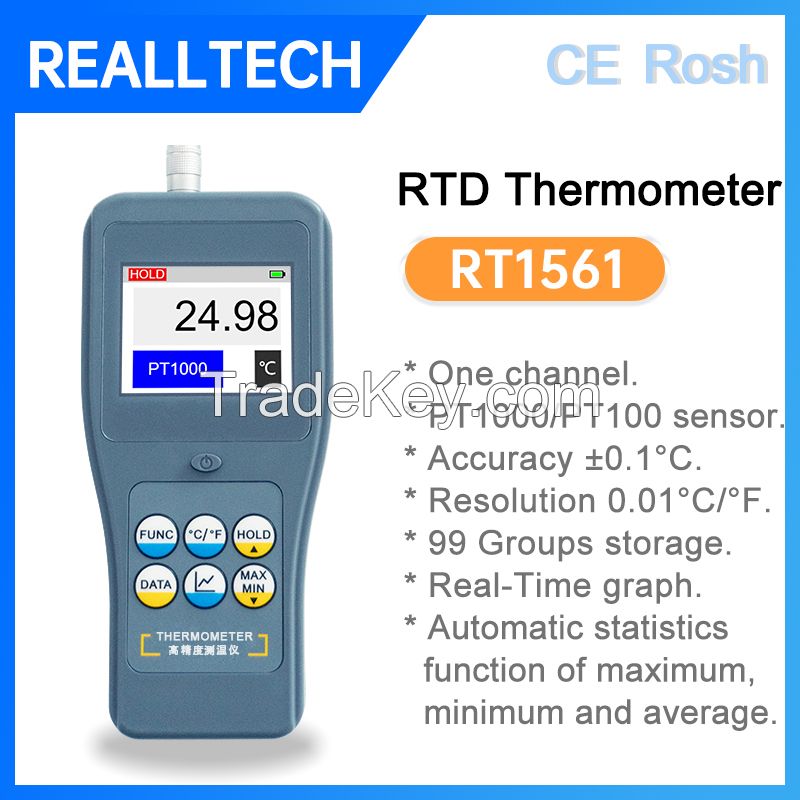 RT1561 High-precision Resistance Thermometer with Real-time Graph Display