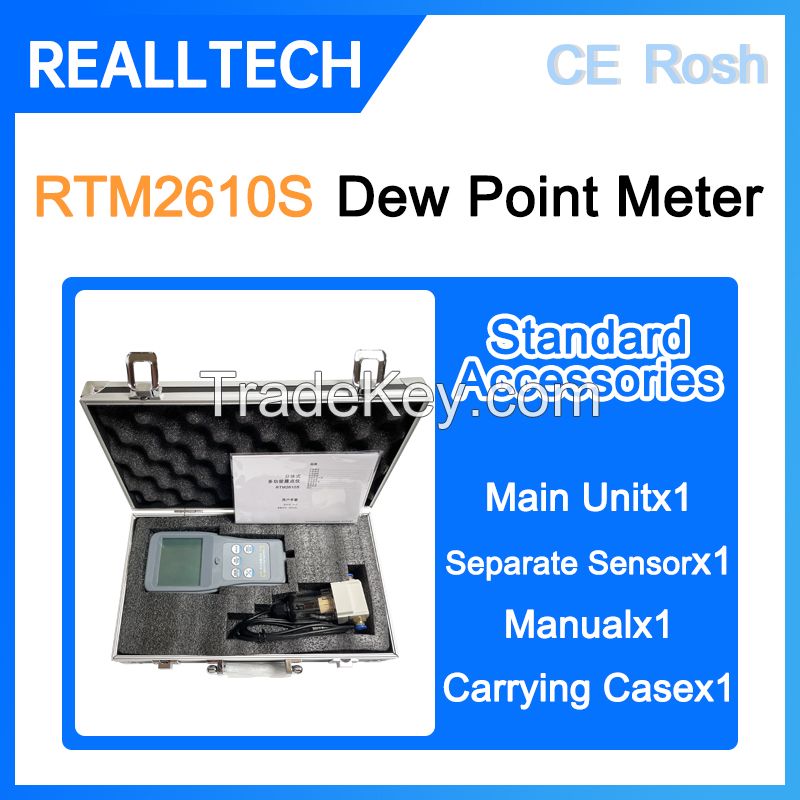 RTM2610S Digital Dew Point Meter Pipeline Gas Humidity Tester