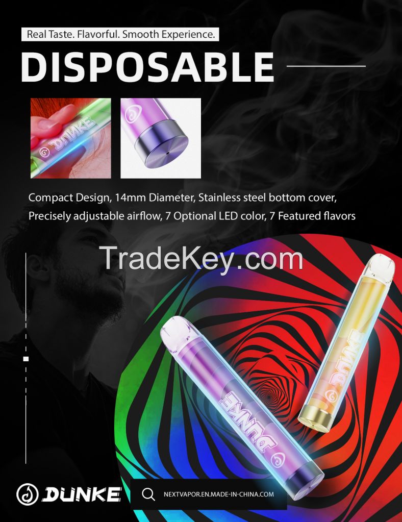 Nextvapor Factory Wholesale 600 Puffs 2ml E-liquid Glowing Disposable Vape Pen Vaporizador Desechable