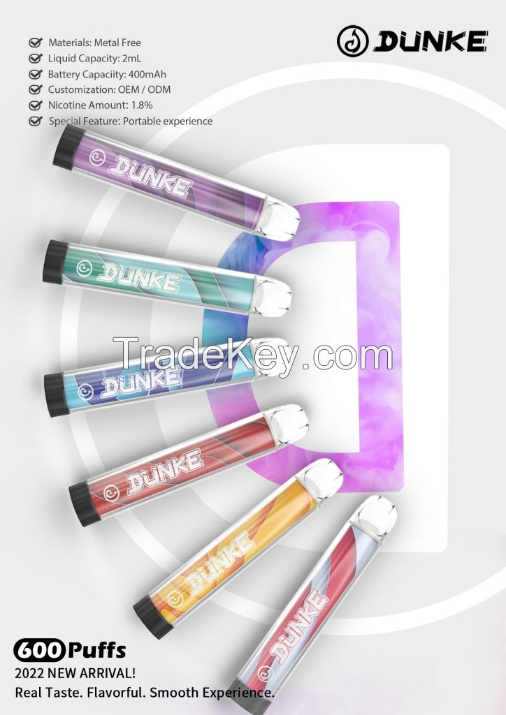 Nextvapor Factory Wholesale 600 Puffs 2ml E-liquid Glowing Disposable Vape Pen Vaporizador Desechable