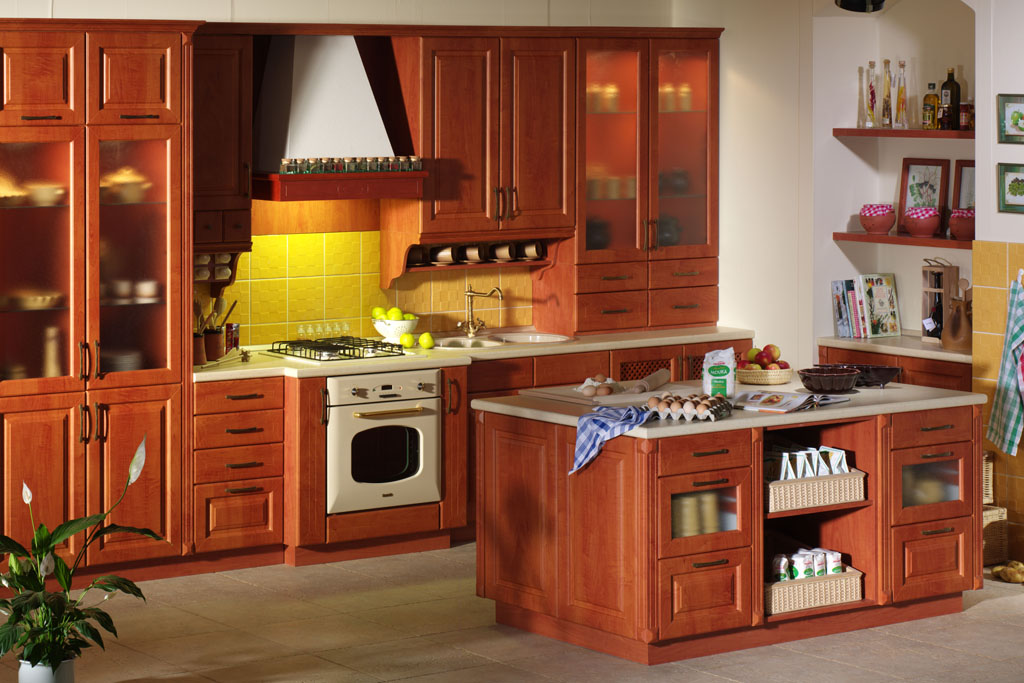 oak/cherry/maple kitchen cabinets