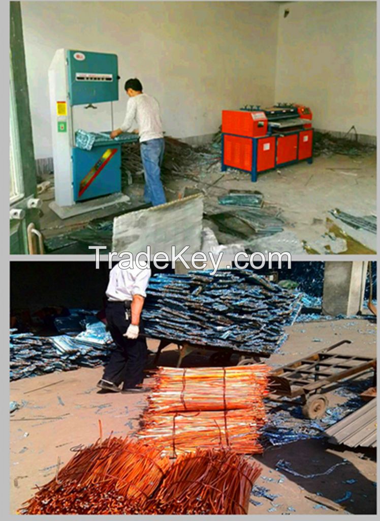 waste scrap Refrigerator radiator peeling machine for sale