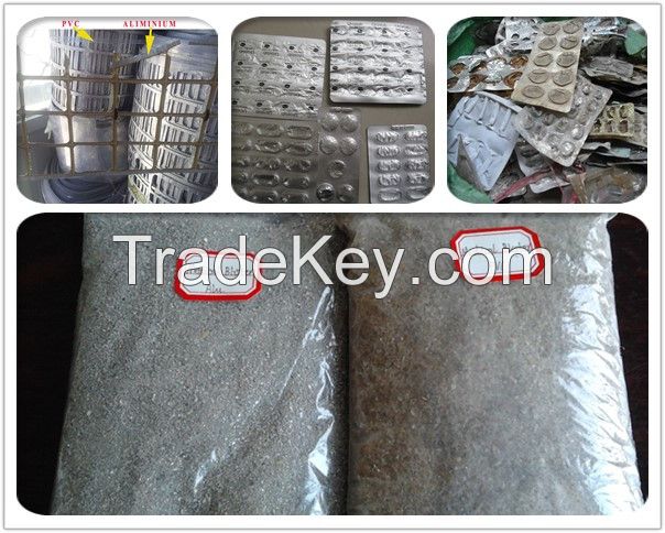 Aluminum plastic recycling machine for Food packaging bag,Wahaha bottle cap,milk bags