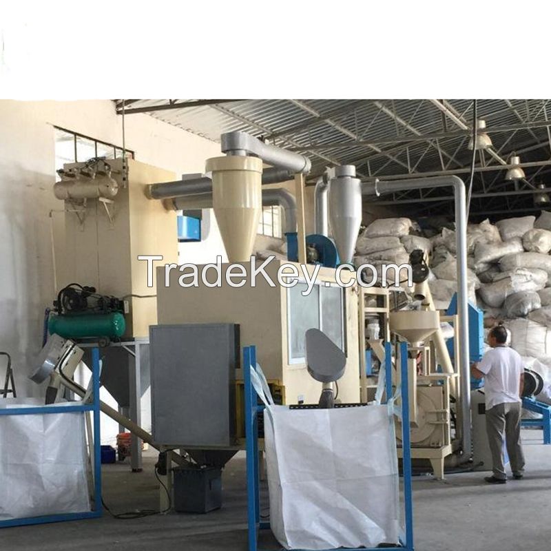 Aluminum plastic recycling machine for Food packaging bag,Wahaha bottle cap,milk bags