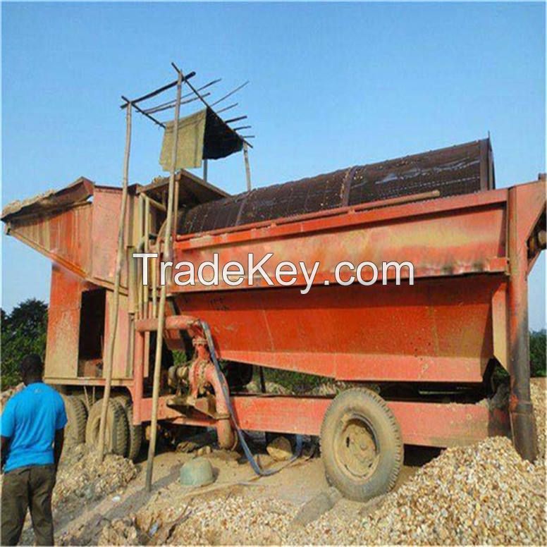 Gold Mining Machine Trommel Screen Sand Gold washing plant Heavy duty rock trommel screen for clay soil