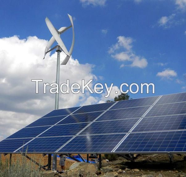 600W Wind Turbine Waterproof Solar Wind Hybrid System Wireless Security System
