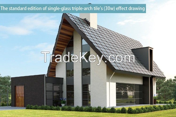 solar panels type tiles photovoltaic solar roof tile solar tiles Amorphous Silicon