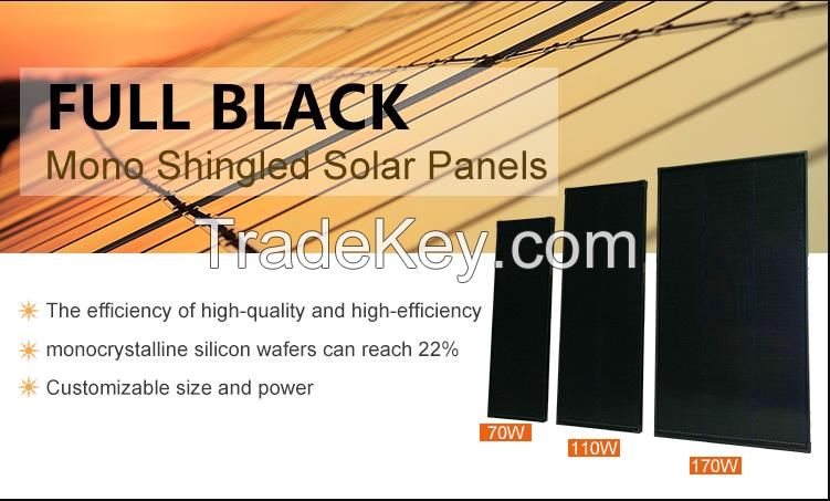 shingle solar panel stacked wafer 400w 410W 405w 375w 380w 385w 390w 395w PV module panels for solar power led light