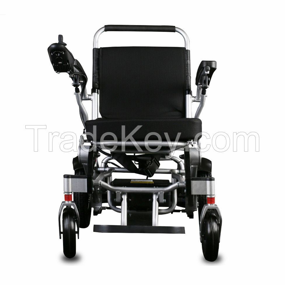 hot selling aluminum alloy lightweight wheelchair folding power remote control electric wheelchair