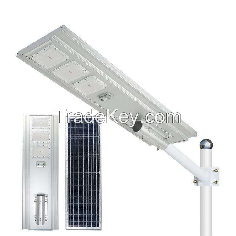 Light control aluminum body solar outdoor all in one led solar street light