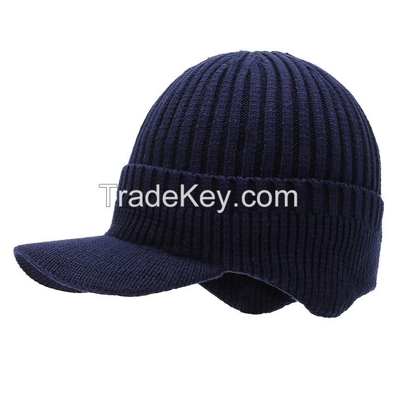 autumn winter thick knitted hat