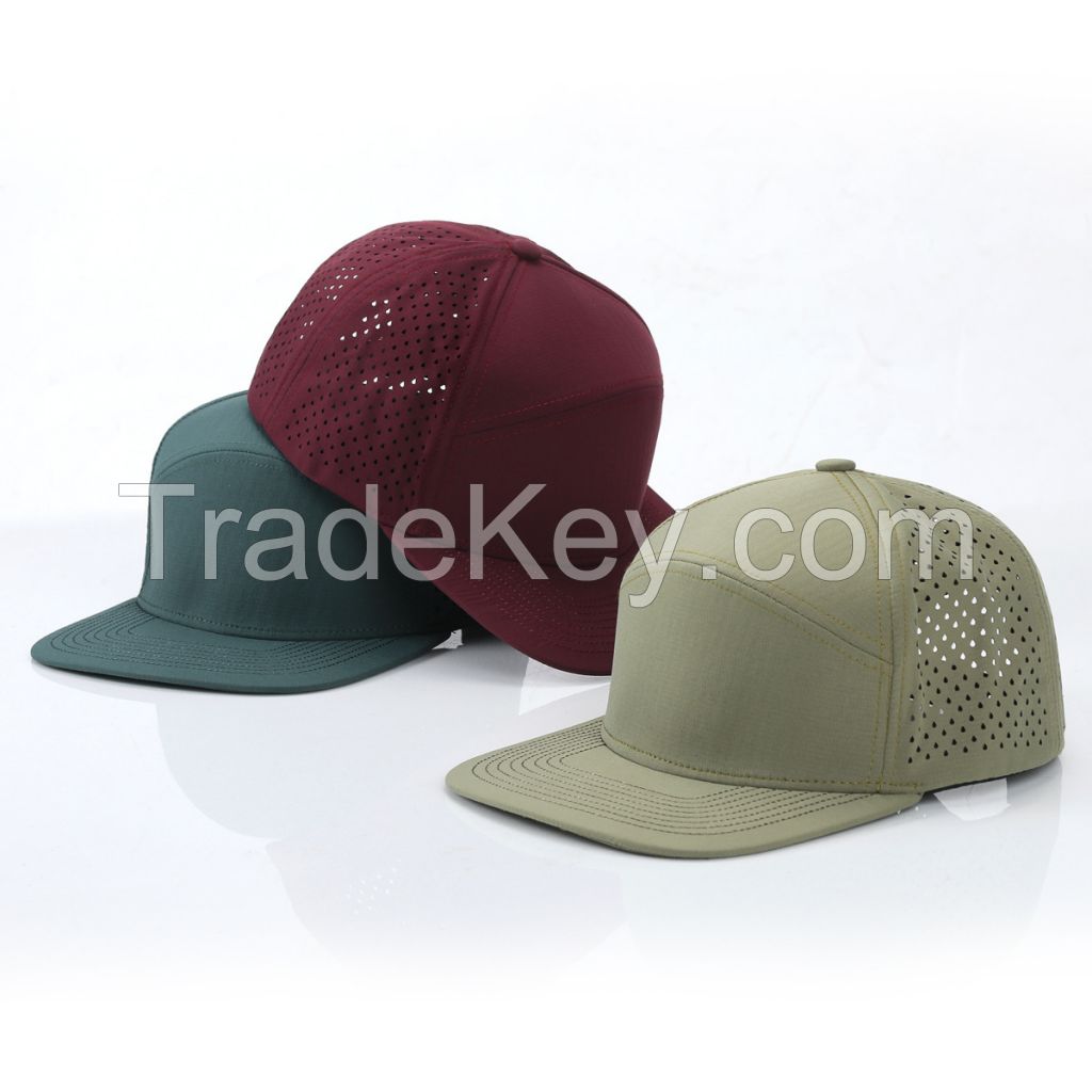 Wholesale Customized Mesh Sports Cap 7 Panel Blank Cap