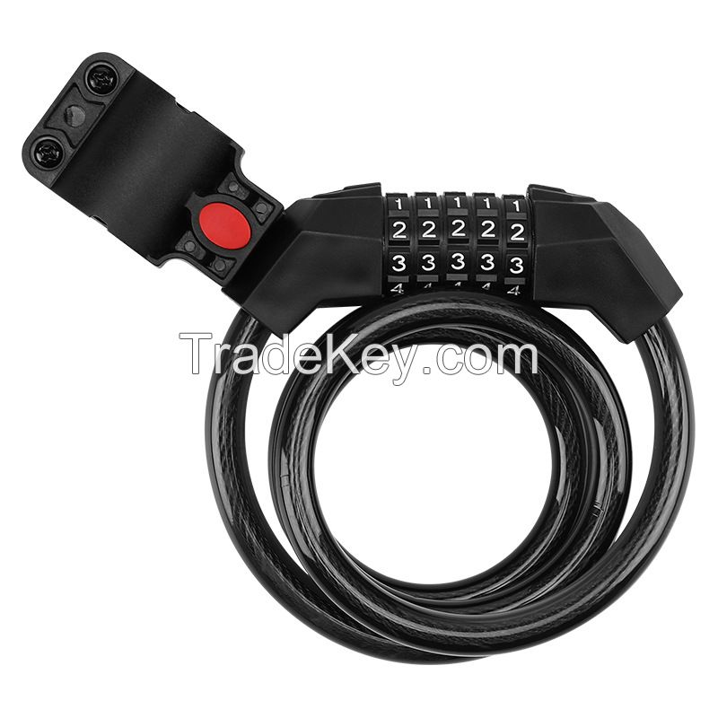 Master Lock Bike Lock Cable, Combination Bicycle Lock, Cable Lock for Outdoor Equipment, Black
