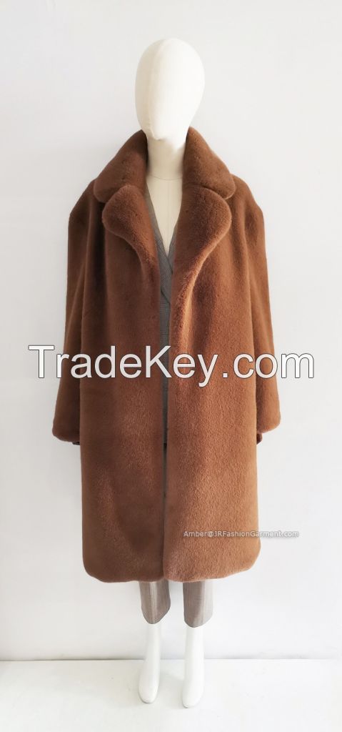 Women's Luxury Winter Faux Fur Coat - Factory