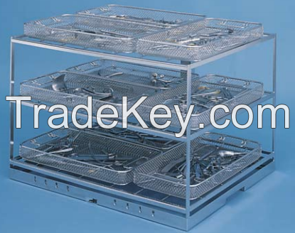 Instrument basket Special sieve baskets made of stainless steel with silicone holders