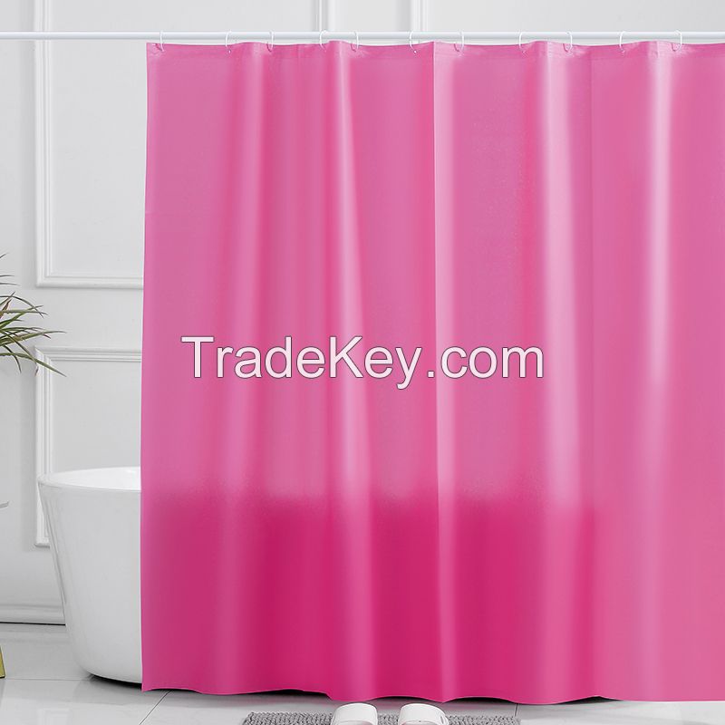 Solid Color Fabric Shower Curtains Peach Pink Shower Curtain