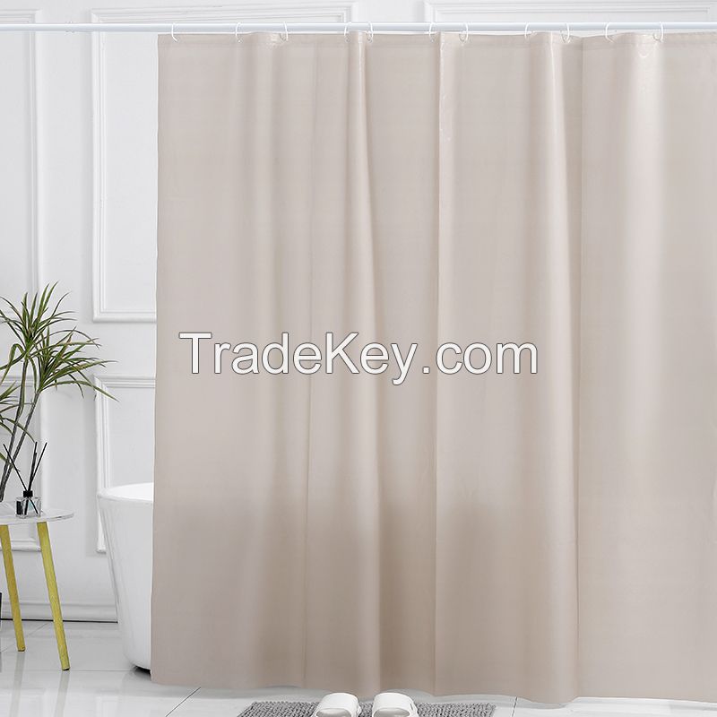 Solid Color Fabric Shower Curtains Peach Pink Shower Curtain