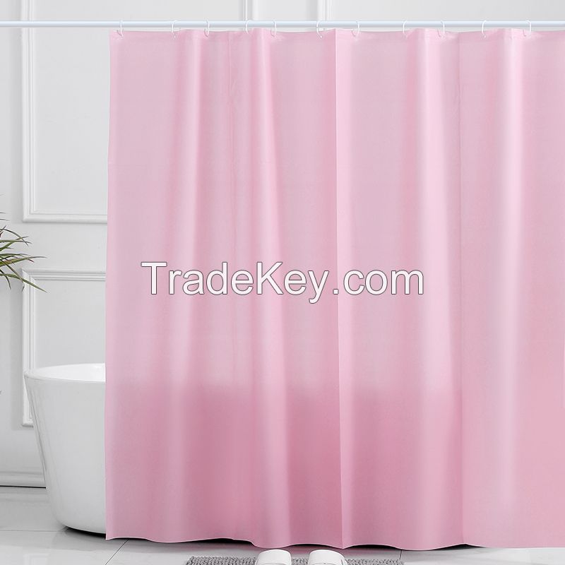 Solid Color Fabric Shower Curtains Peach Pink Shower Curtain