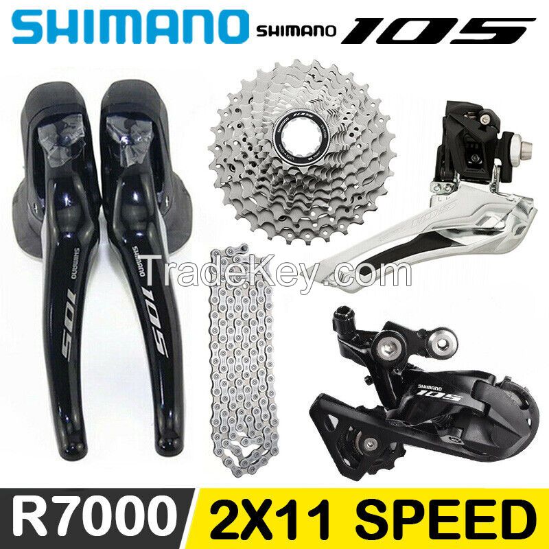 Authentic New 105 Groupset Kit 2x11 Speed R7000 Derailleurs Road Bicycle ST+FD+RD Dual-Control Lever Front Rear Derailleur