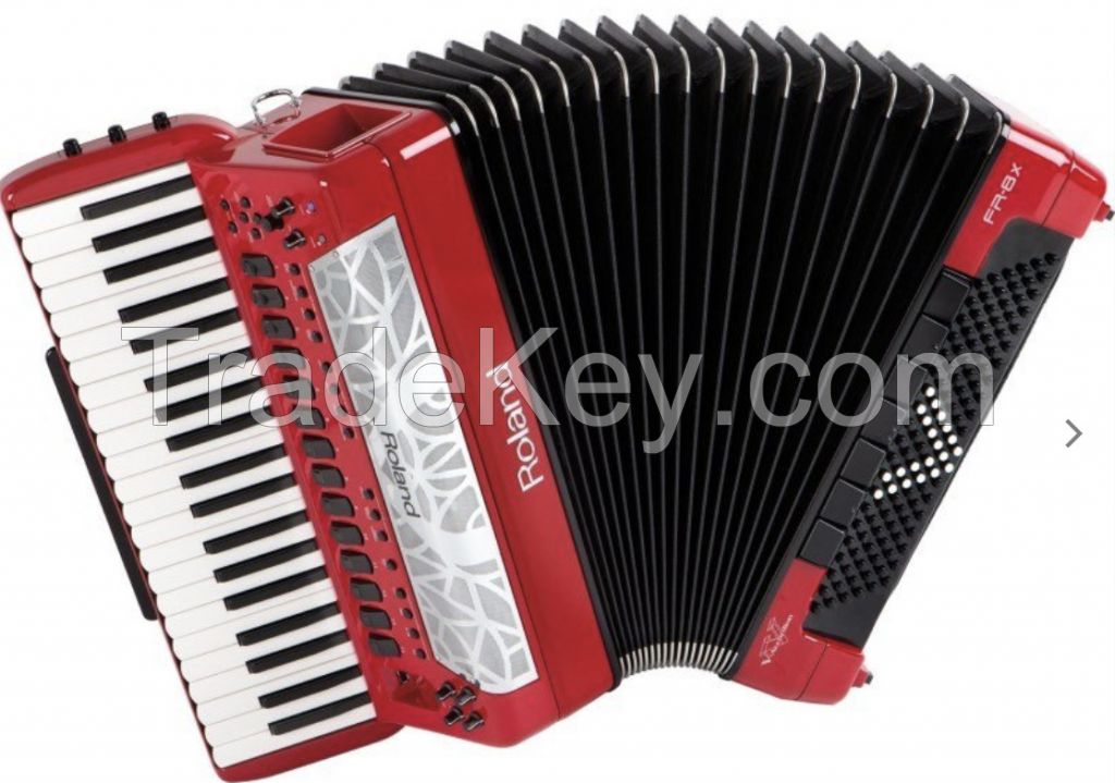 V-Accordion Roland FR-8X Piano-Type Red 41 Keys / 120 Bass Buttons NEW