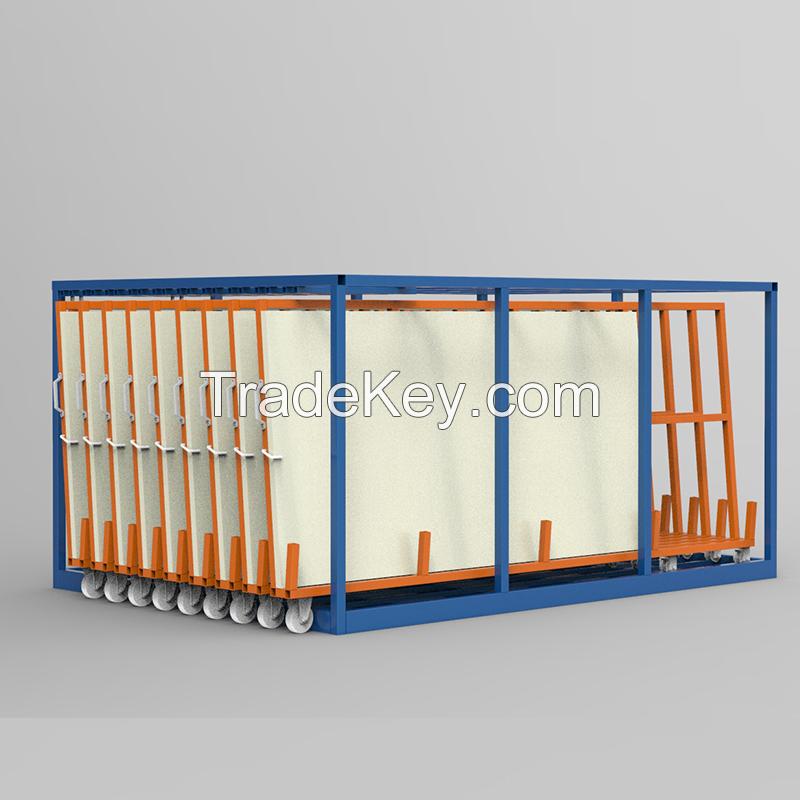 Galvanized Metal Bin Rolling Storage Rack