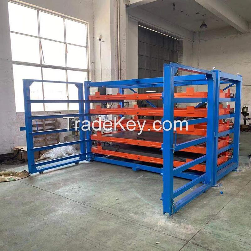 Steel Sheets Storage Solutions Horizontal metal sheet rack with extendable drawers