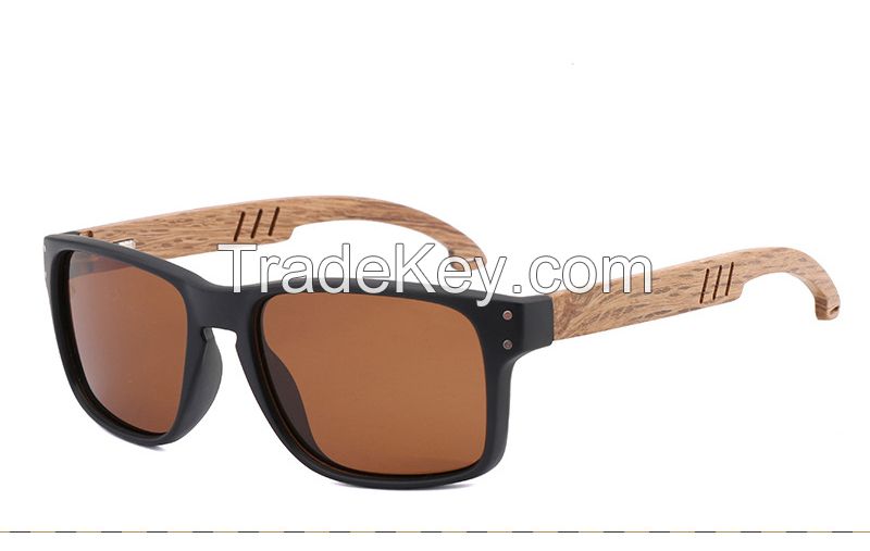 eco-friendly pc frame polarized wooden sunglasses