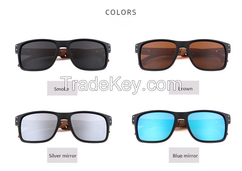 eco-friendly pc frame polarized wooden sunglasses