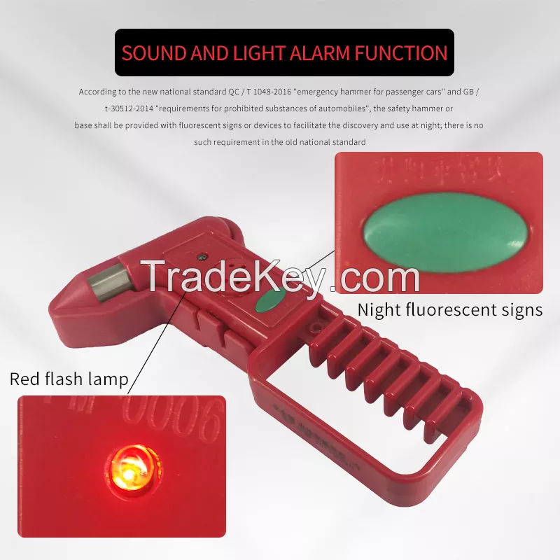 With anti-theft sound and light alarm car emergency escape broken window safety glass hammer factory wholesale