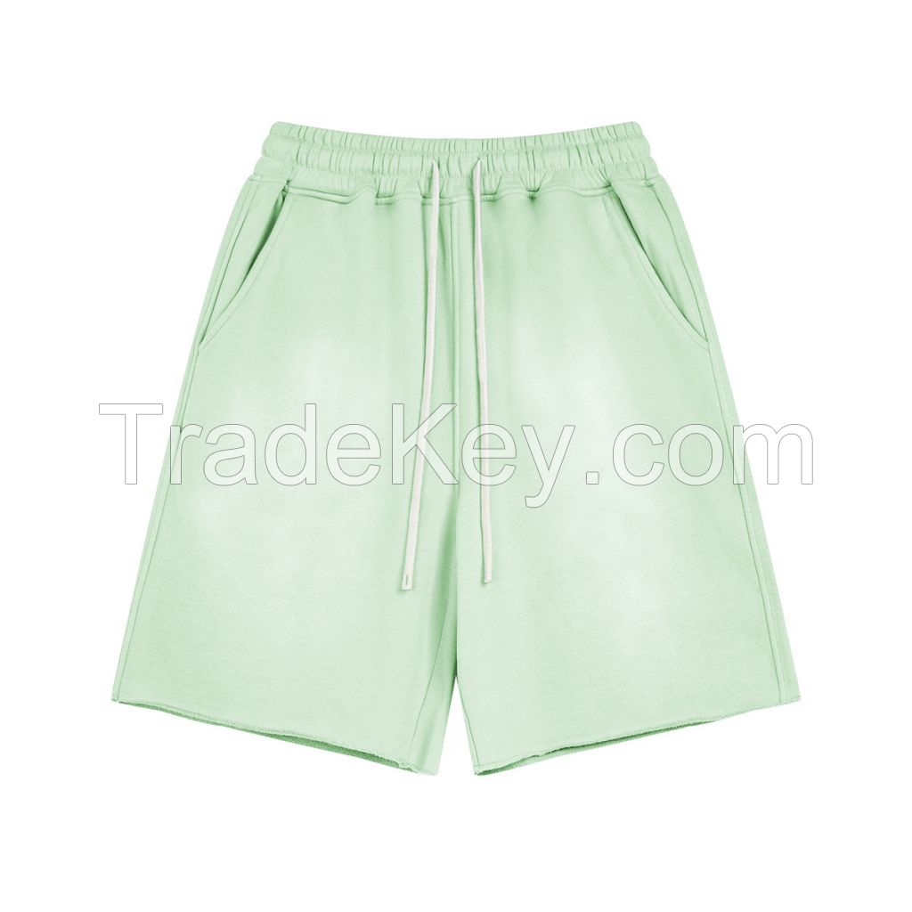 Spray-dyed short-sleeved shorts, couples, trendy loose suits(one setÃ¯Â¼ï¿½