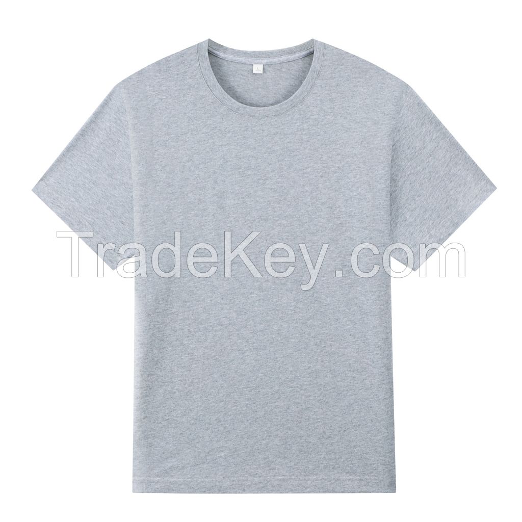 Pure cotton round neck short sleeve t-shirt