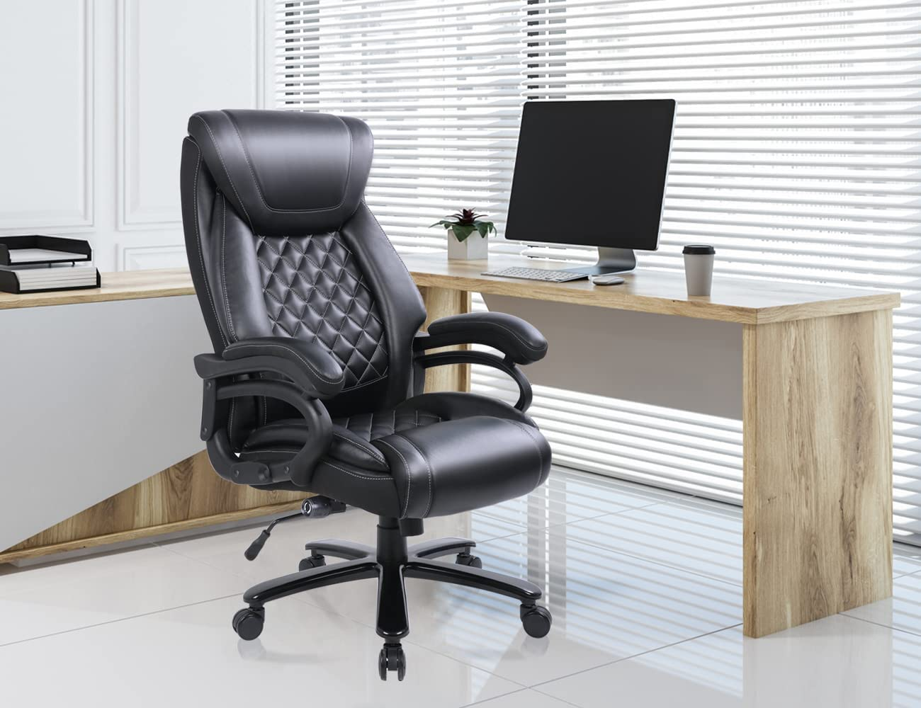 High Quality Office Furniture Manager Office Chair Fixed Padded Armres