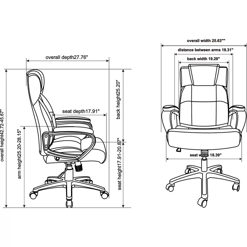 Sillas De Oficina 360 Swivel Black Executive Big And Tall Cheap Pu Leather Office Chairs