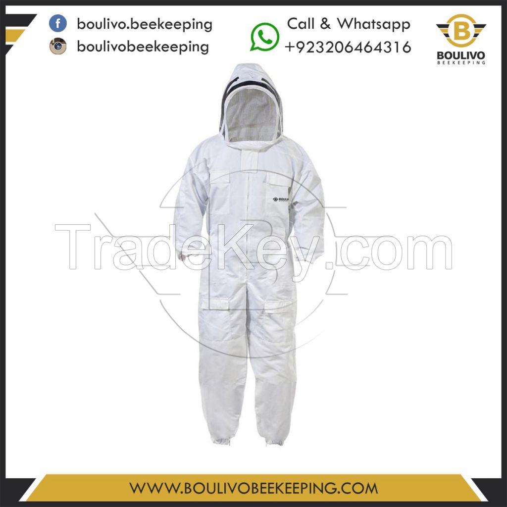 Professional Cotton Full Body Beekeeping Bee Keeping Suit with Veil H Beekeepers Jacket Light Weight