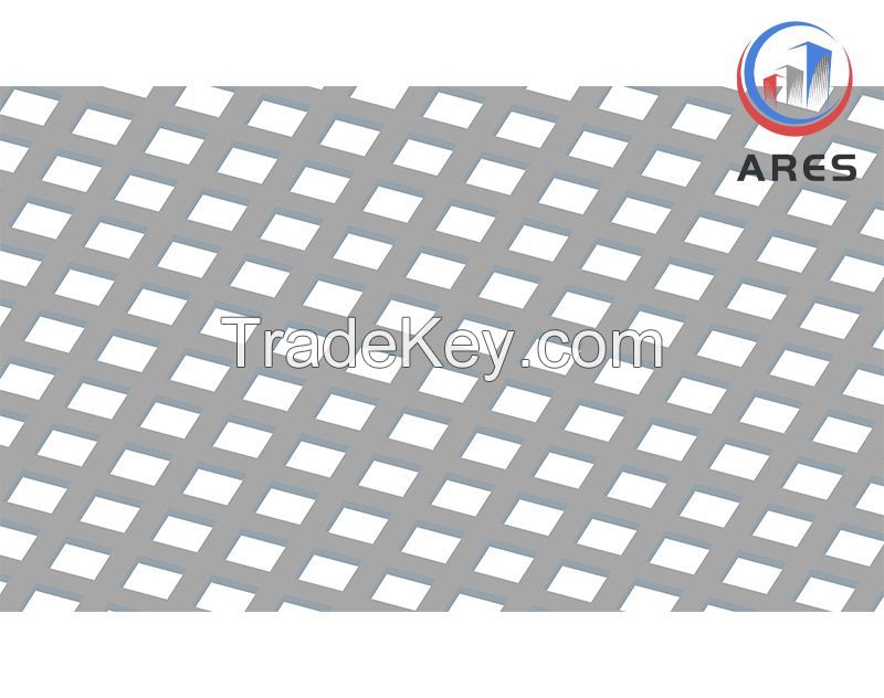 Square Holes Aluminum Perforated Sheet Metal HJP-1015S   Square Perforated Sheet Metal     