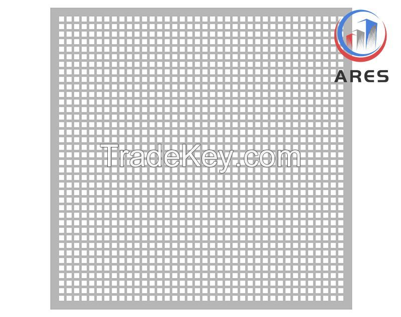 Square Holes Aluminum Perforated Sheet Metal HJP-1015S   Square Perforated Sheet Metal