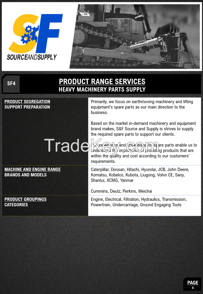 Heavy Machinery Spare Parts Supply