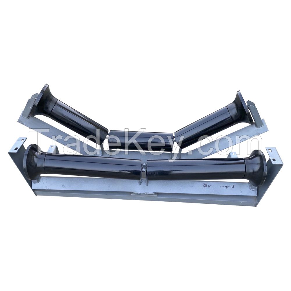 China Custom Belt Conveyor Self Aligning Trough Roller With DIN/Cema/JIS/AS/GB-T10595/ISO Standards