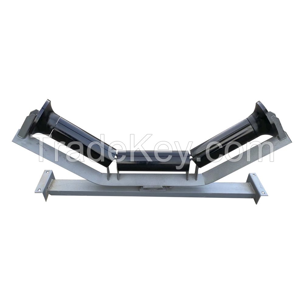 China Custom Belt Conveyor Self Aligning Trough Roller With DIN/Cema/JIS/AS/GB-T10595/ISO Standards