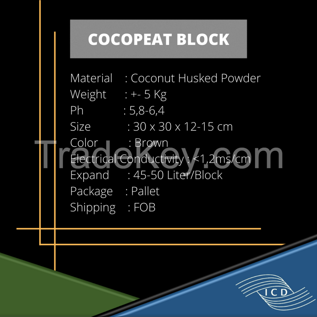 Coconut Charcoal Briquette, Cocofiber, Cocopeat