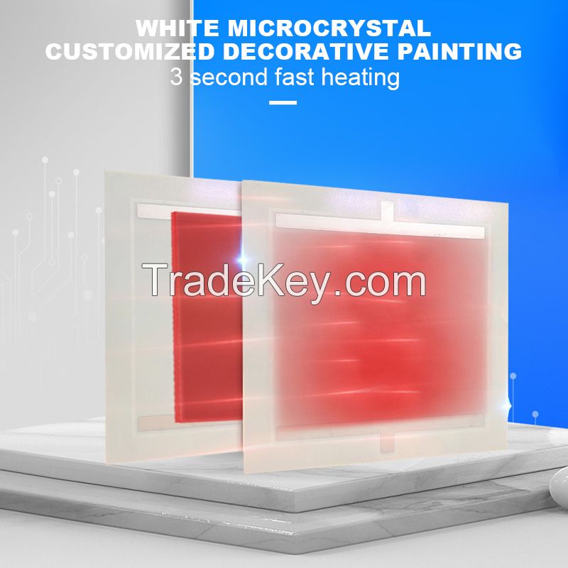 Customization Can Be Contacted by Email.Crystal white microcrystalline custom decorative painting semiconductor heating glass.