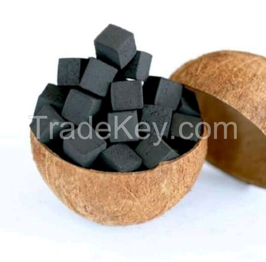 Coconut shell charcoal briquettes