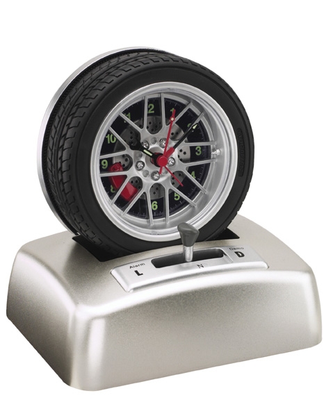 F1 Spinning tire alarm clock