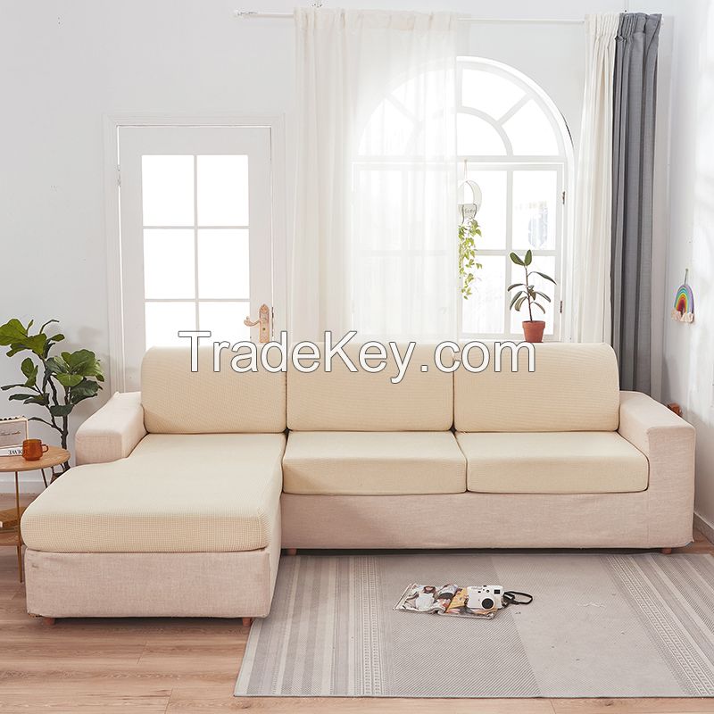 The sofa cover is elastic, comfortable and beautiful
