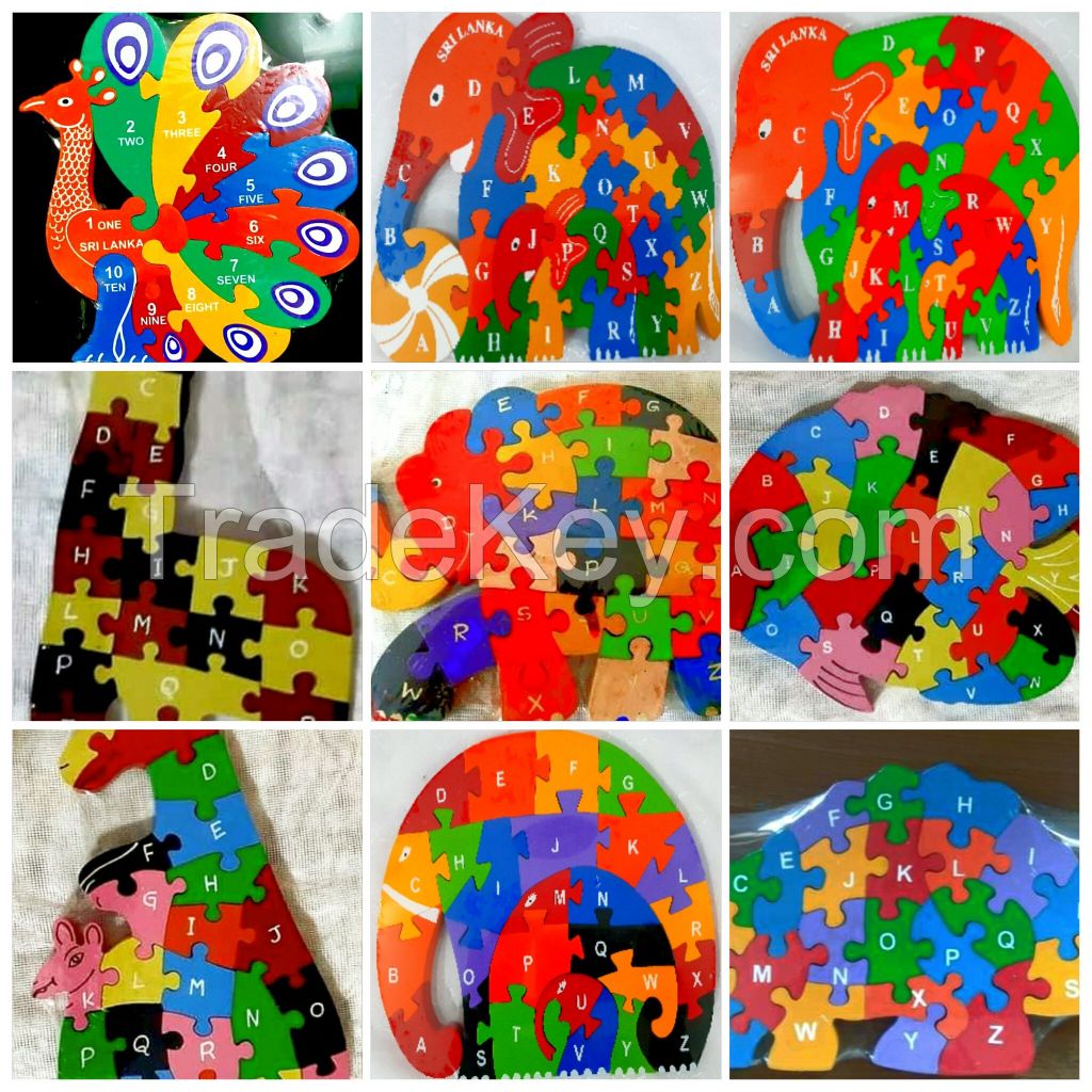 hand made non toxic wooden puzzles