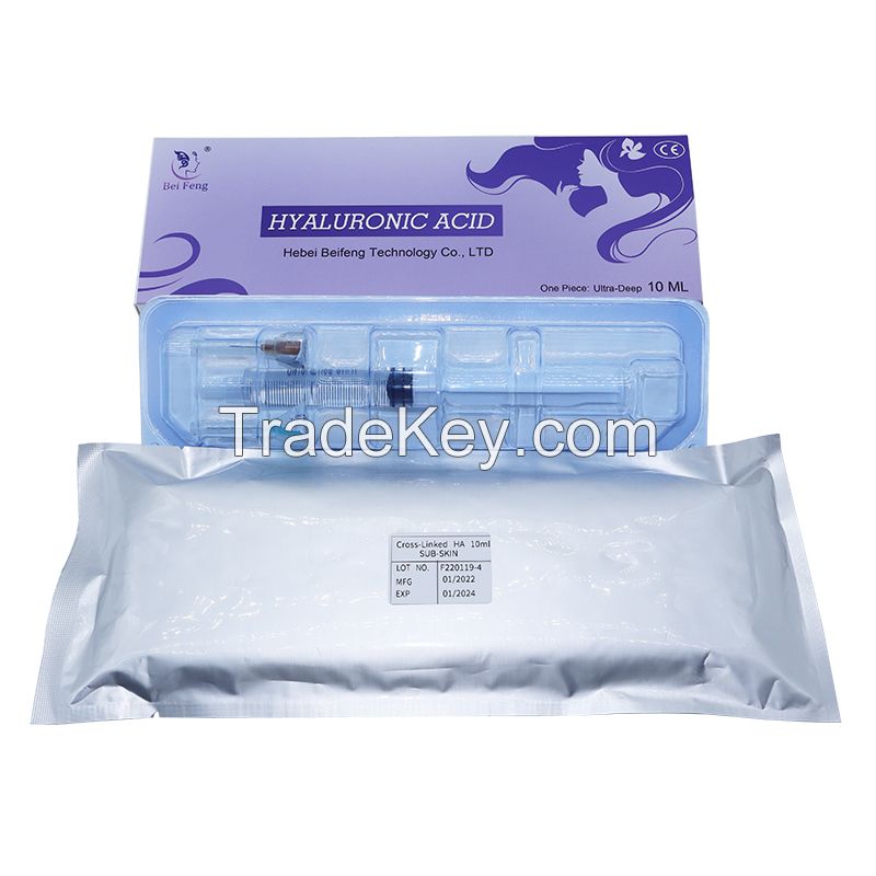 10ml 20ml 50ml Factory Supply Injectable Sodium Hyaluronate Gel Lip Cheek Buttock Filler