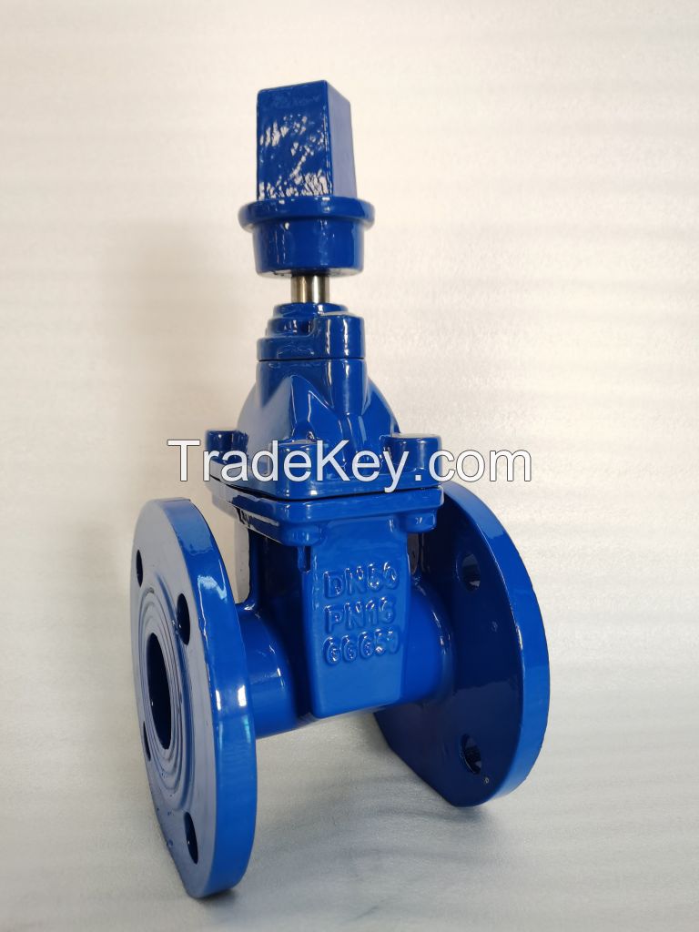 ductile iron gland industrial gearbox softseatgatevalve