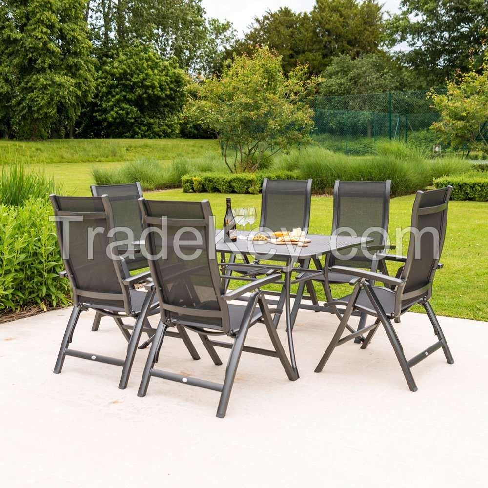 Aluminium 6 Seater Rectangular Garden Dining Set