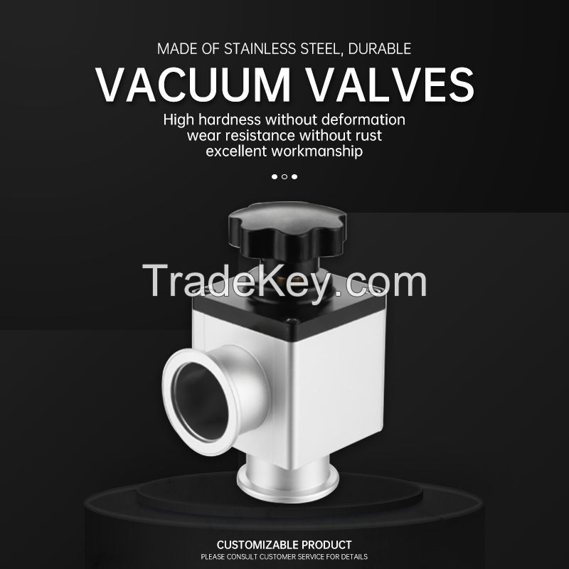 Stainless steel vacuum three-way ball valve with dual actuator(Please contact customer service before placing an order)